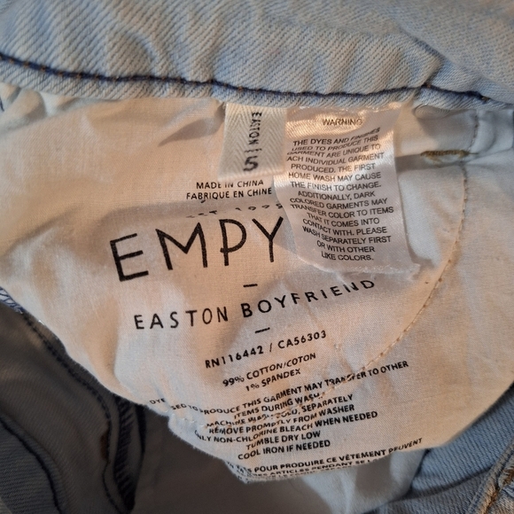 Empyre Blue Boyfriend Jeans Distressed Casual - Picture 4 of 4